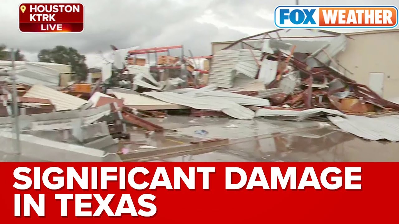 TornadoWarned Storms Cause Significant Damage In Deer Park, Texas