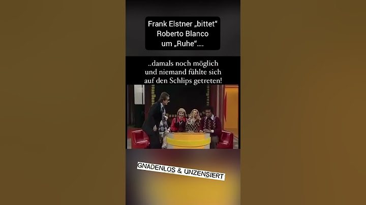 Moderator Frank Elstner bittet Roberto Blanco um Ruhe