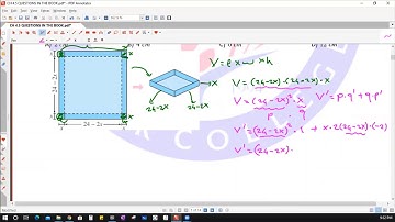 MAXIMUM VOLUME OF OPEN BOX SQUARES CUT FROM CORNERS