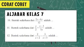 Aljabar kelas 7 | menyederhanakan bentuk