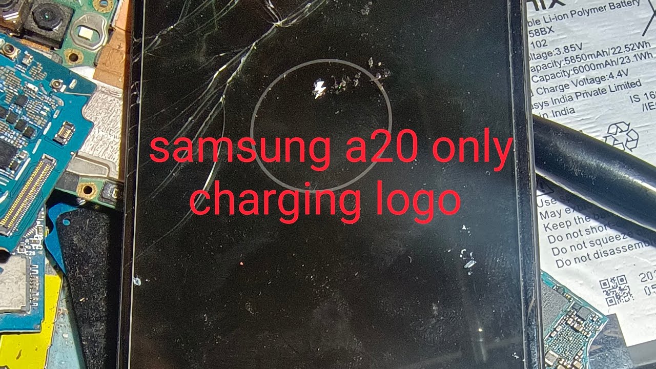 samsung a20  only charging logo