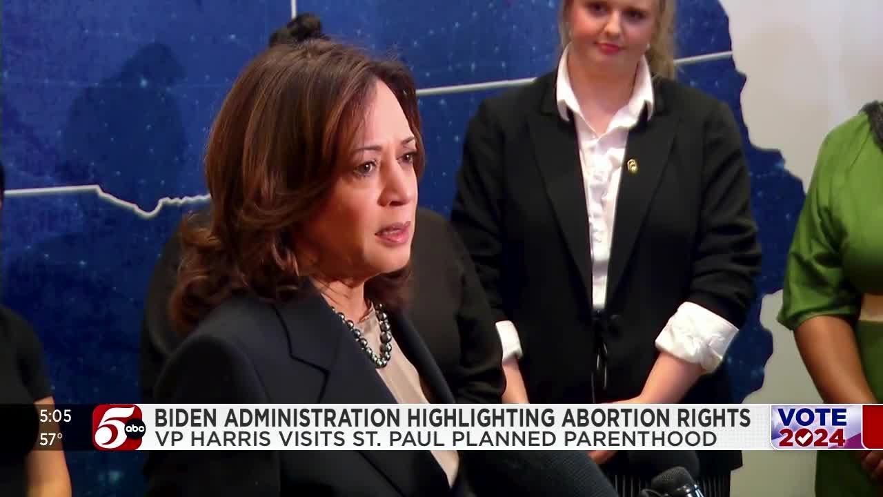 Vice President Harris visits Minnesota amid nationwide abortion rights ...