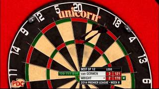 Famous van Gerwen v Wright   Week 8   Premier League Darts 2014 720p Net Worth