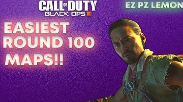 3 EASIEST Maps to Reach Round 100 On... [Black Ops Zombies]