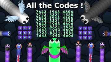 NEW 9 CODES Slither.io - ALL CODES Slitherio WINGS + How to get the codes + AI 70k Happy Christmas