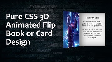 Pure CSS 3D Animated Flip Book or Card Design