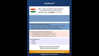 E-Commerce Export Rules India 2026 | CBIC Updates Explained for Amazon, Shopify Sellers