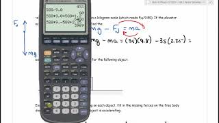 Physics 12 U2L2 One Dimensional Force Problems