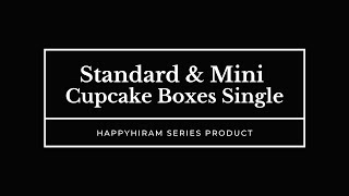 HappyHiram Single Cupcake Boxes for Standard & Mini Cupcakes Easy Assembly