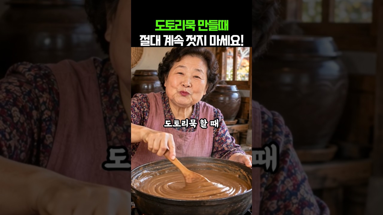 도토리묵은 이렇게 만드세요! 절대 팔 아프게 계속 저을 필요 없어요