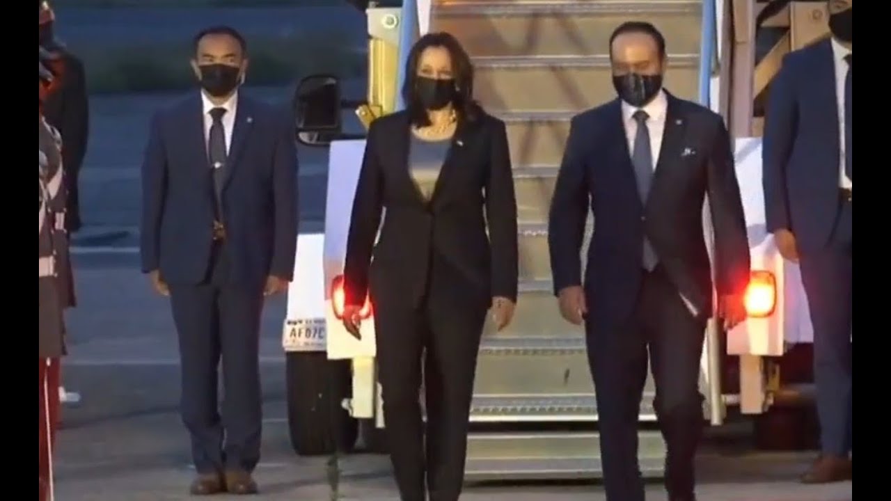 Así fue la llegada a Guatemala de la Vicepresidenta de Estados Unidos