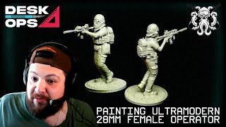 #11 | Paint &amp; Chill | Painting Ultramodern 28mm Female Operator Miniature from CombatOctopus