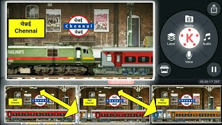3D Train Moving Status Editing | Kinemaster Train Video Editing In Kokan | Status Making Video screenshot 4