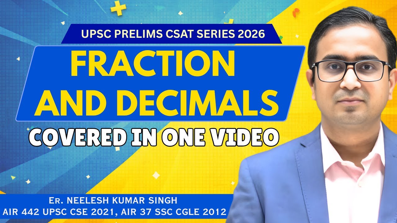 CSAT FRACTION & DECIMAL | PYQs + Tricks | Guaranteed CSAT Confidence