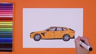 How to draw Aston Martin DBX