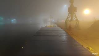 Cargo vessel Emilie arriving and departing port of Klaipeda.