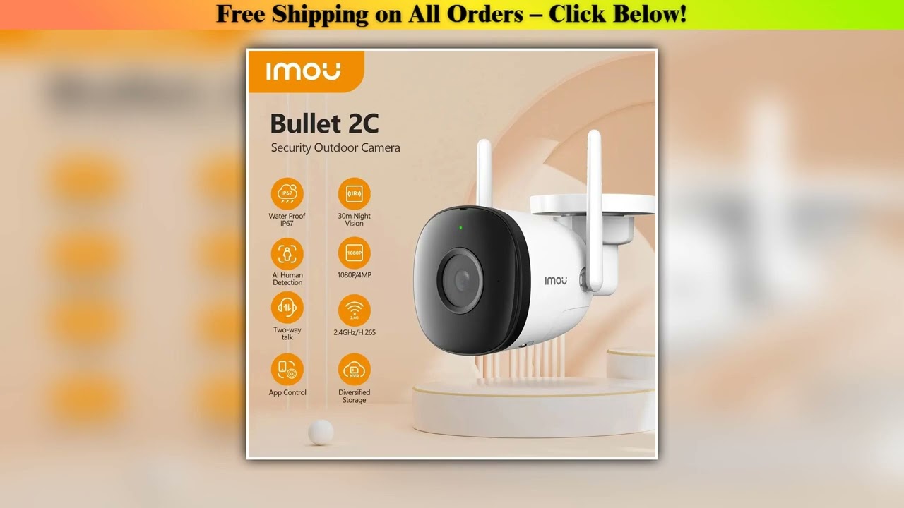 IMOU Wifi Outdoor Camera Bullet 2C 4MP 2MP Surveillance IP Camera Automatic Tracking Weatherproof