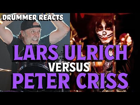 Drummer reacts to Lars Ulrich (Metallica) VS Peter Criss (Kiss) - Enter Sandman - Shock Me