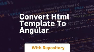 Convert html template to angular