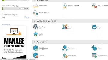 How to host multiple websites in deluxe hosting in GoDadday