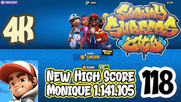 Subway Surfers City - Gameplay Walkthrough Episode 118 - Monique New High Score (1,141,105)