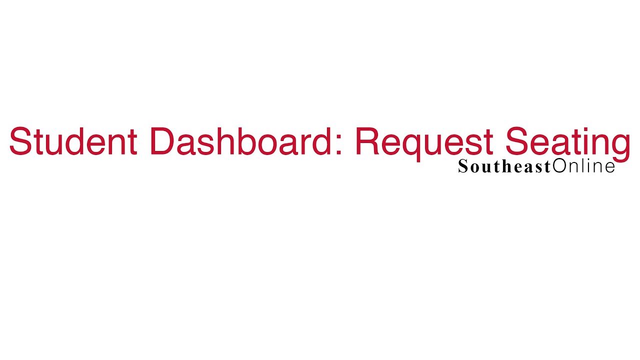 Student Dashboard: Request a Seat in a Closed Class - YouTube