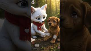 Brave Fox Saves Puppy From Sharp Thorns 🥺🐶#shorts #virelshorts
