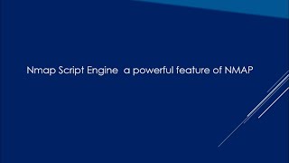 Nmap Scripting Engine a powerfull feature of Nmap #tutorial