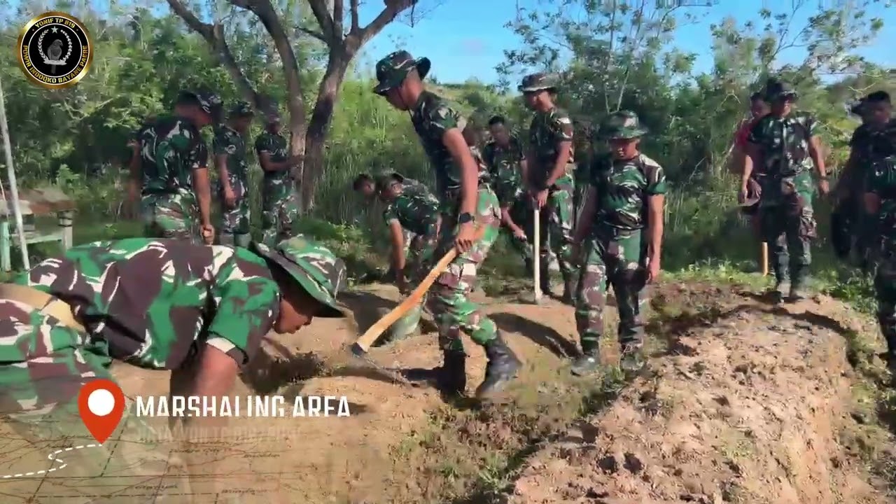 KOMPI PERTANIAN YON TP 819/PIBP Persiapan Lahan BUDIDAYA TANAMAN SAYURAN di Area MA