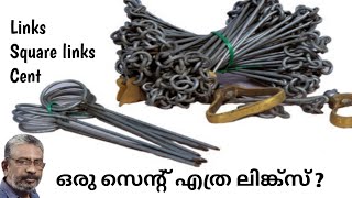 Links | Links to feet | Links to inch | Links to metre | Cent | Cent to square links | ലിങ്ക്സ് |