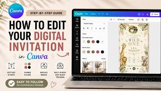 How to edit your digital invitation in Canva | RSVP + Music | Easy Tutorial