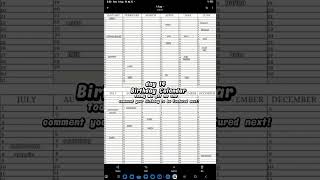 comment your birthday to be featured next! #viral #calendar #birthday #birthdaycelebration