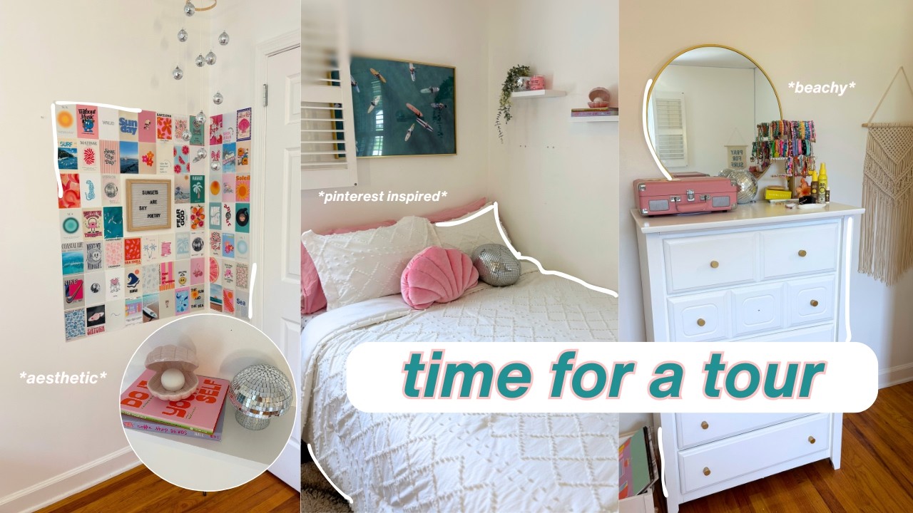 My Room Tour! *Aesthetic + Pinterest Inspired* 🌊🌴🌺