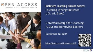 Inclusive Learning Circle: Universal Design for Learning (UDL) and Removing Barriers