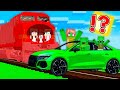 Jj family train vs mikey family car crash accident in minecraft  mikey car vs jj train