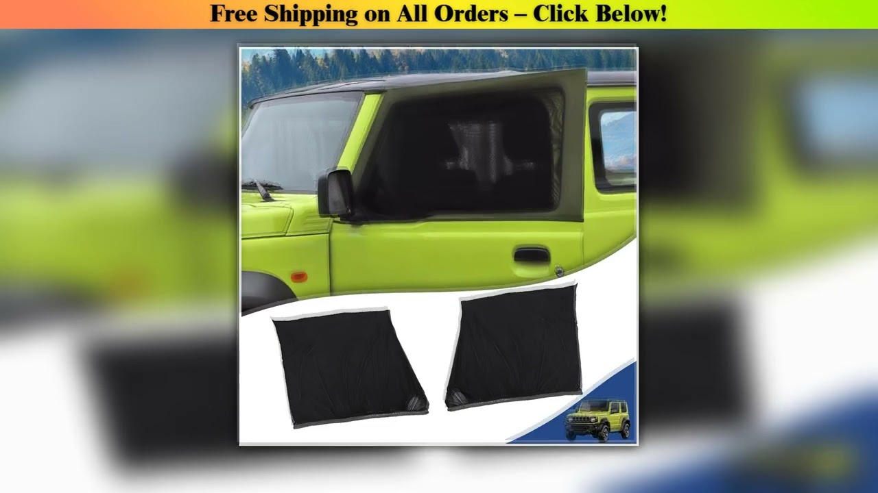 2PCS Car Sunshade Curtain Mesh Side Window Sun Shade Visor Protection Insect Net for Suzuki Jimny