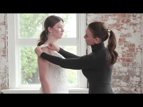 How to Take up a Gown at the Shoulder Straps — Bridal Sewing Techniques