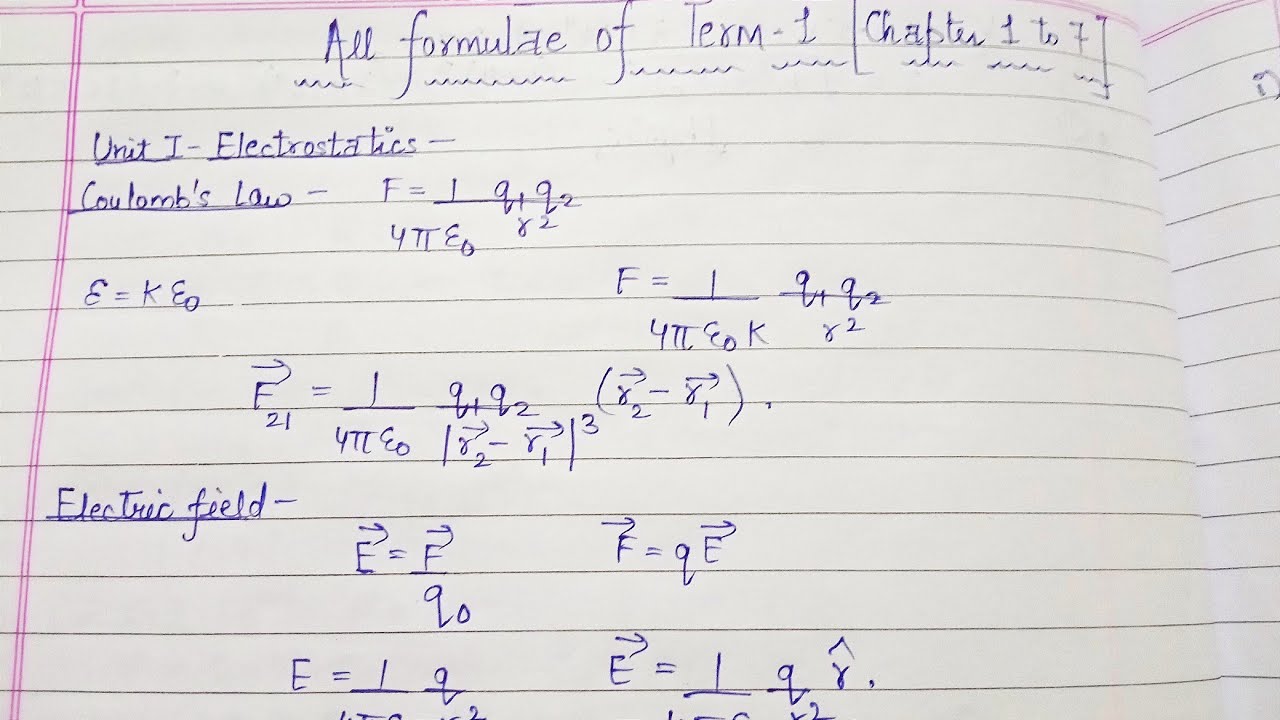 Physics Class 12th All Formulae Quick Revision  ||Of Ch upto 7 (A.C Current)|| 
