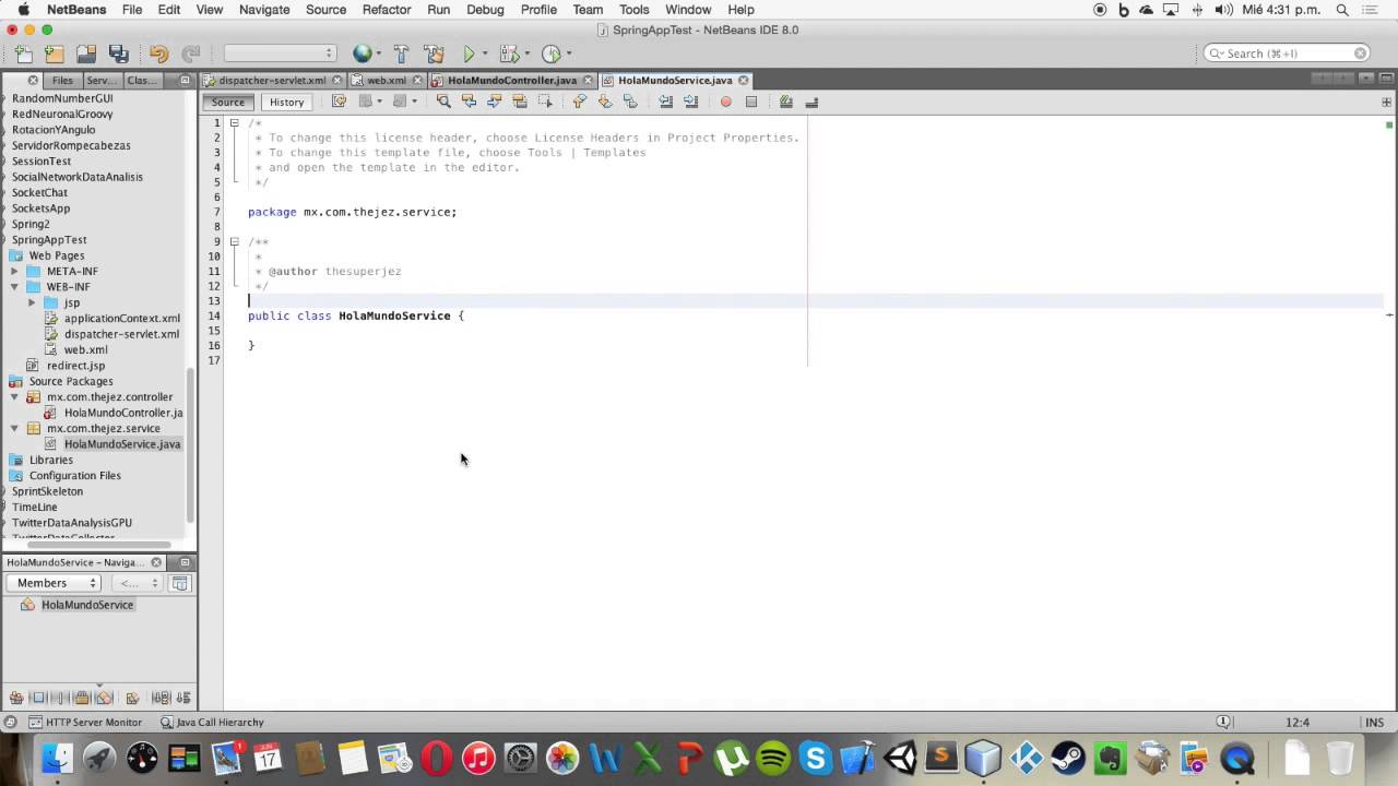 [JAVA] Spring 4 Anotaciones + Netbeans 8.0 - YouTube