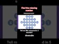 Only high IQ people can solve this 😳🧠Can you find the missing number before time runs out? #shorts
