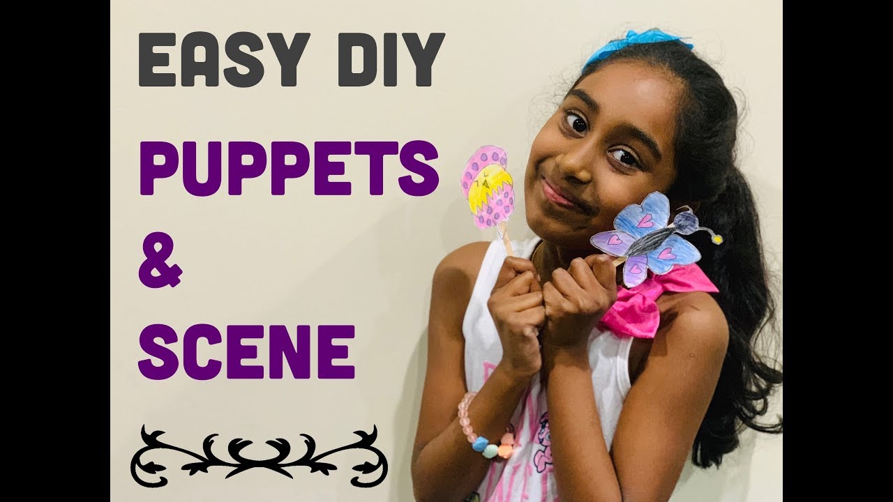 How to make easy DIY puppets and Scene - YouTube
