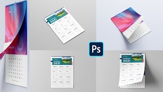FREE Top 5 Calendar Design 2021 Mockup PSD Template
