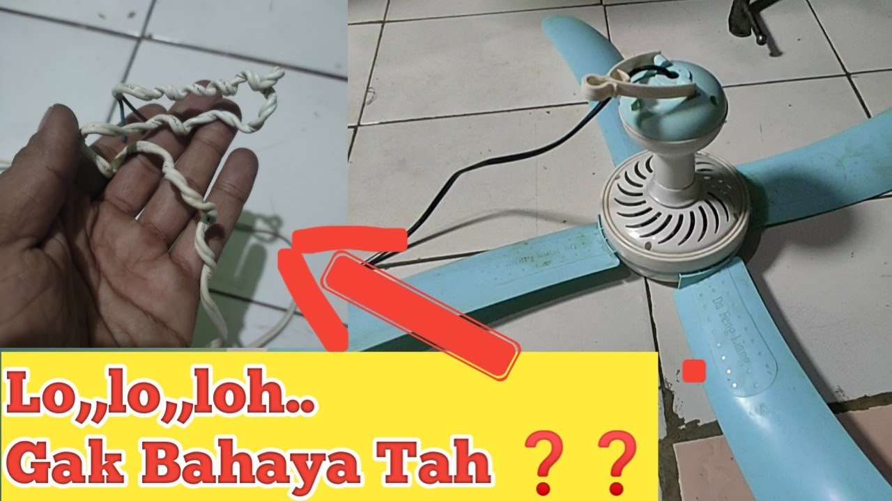 Kipas angin gantung, kabelnya ikut berputar. YouTube