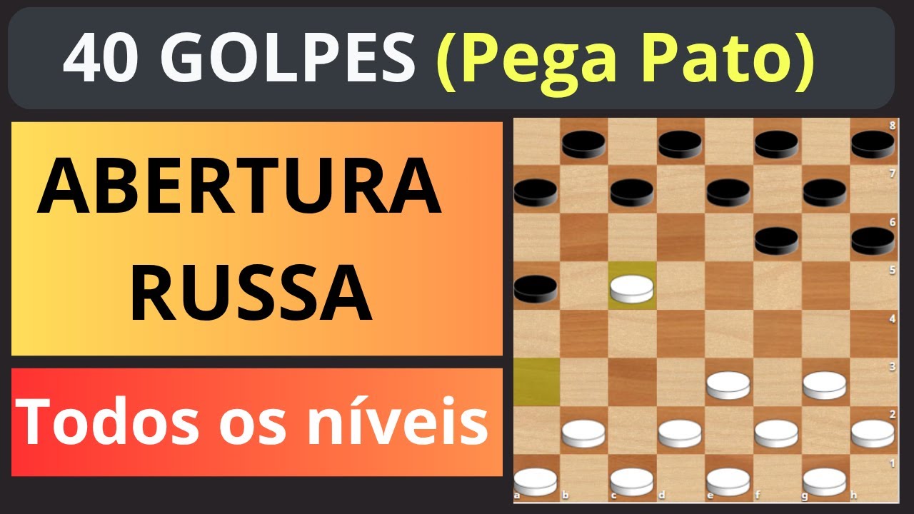 40 Golpes Selecionados na Abertura Russa - Jogo de Damas Profissional