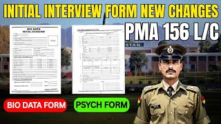 Initial Interview Form|Boi data Form|PMA 156|PMA Intinal Interview|Khan Forces Academy|PMA|Cadet|