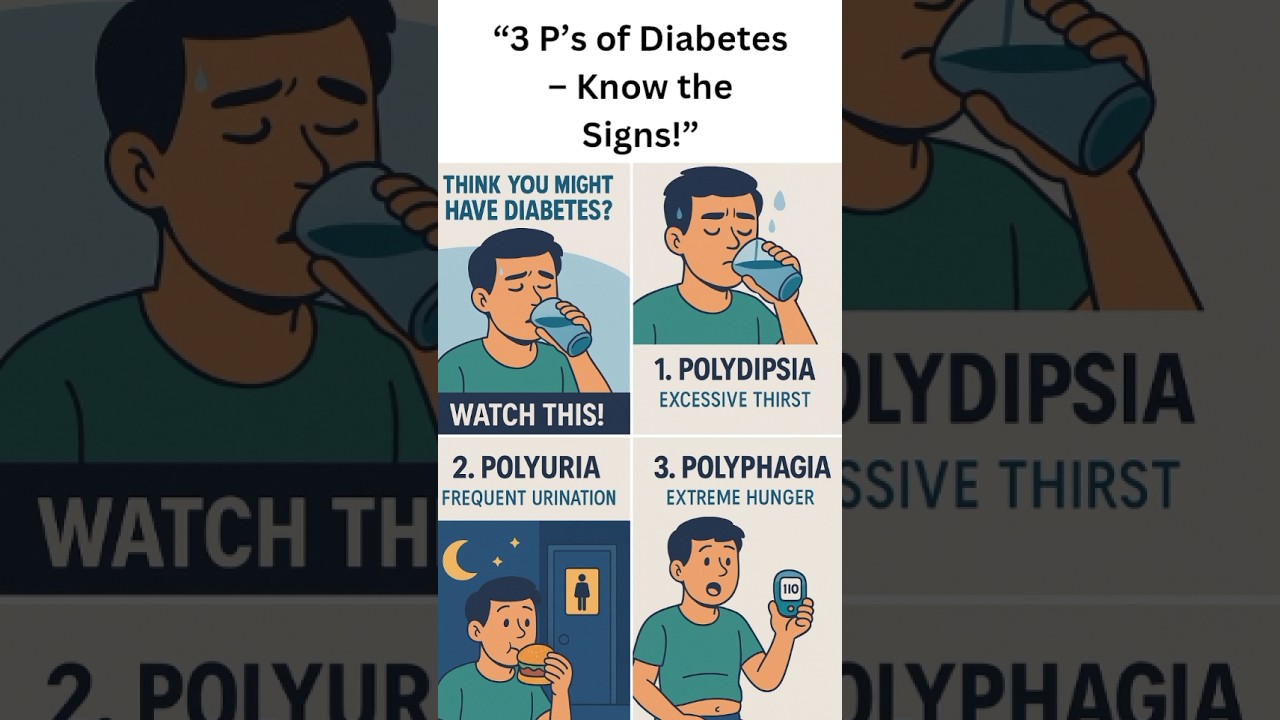 3 P's of Diabetes: Can You Spot the Signs Early?#diabetes#diabetesawareness#medicalinspiration