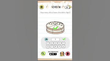 Brain Test 4 Level 38 How many slices have chocolate chips #braintest4