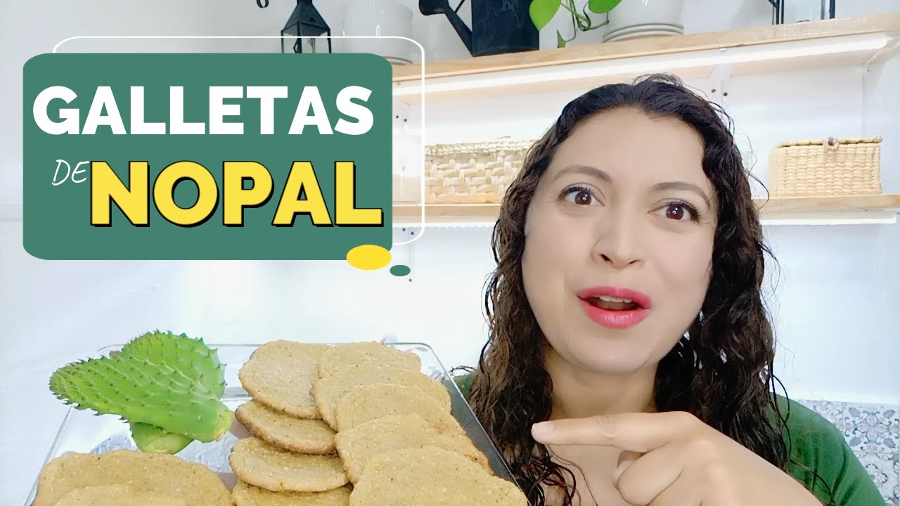 Galletas de Nopal fresco con Amaranto. Receta fácil de galletas saludables