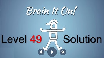 Brain It On Level 49 Solution - Make the ball hit the right wall {3 Stars}
