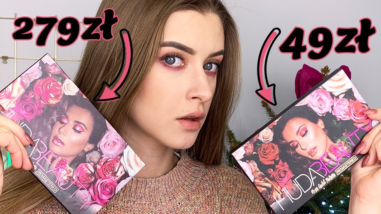Podróbka czy oryginalna lepsza? 😱 Test palety Huda Beauty Rose Gold 🌹